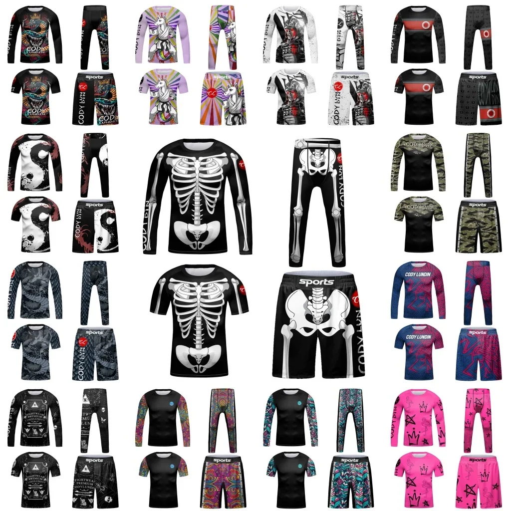 Sports Equipment For Boys - أطفال جيو جيتسو MMA BJJ Rashguard