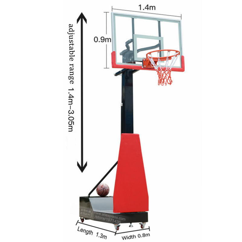 ارتفاع قابل للتعديل المحمولة ا - مراجعة Sports Equipment Basketball وسعره