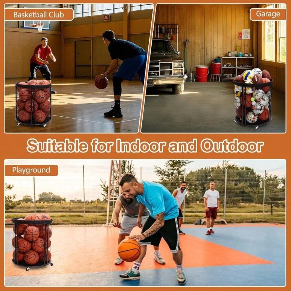 عربة تخزين كرات متينة لكرة الق - مراجعة Sports Equipment Basketball وسعره