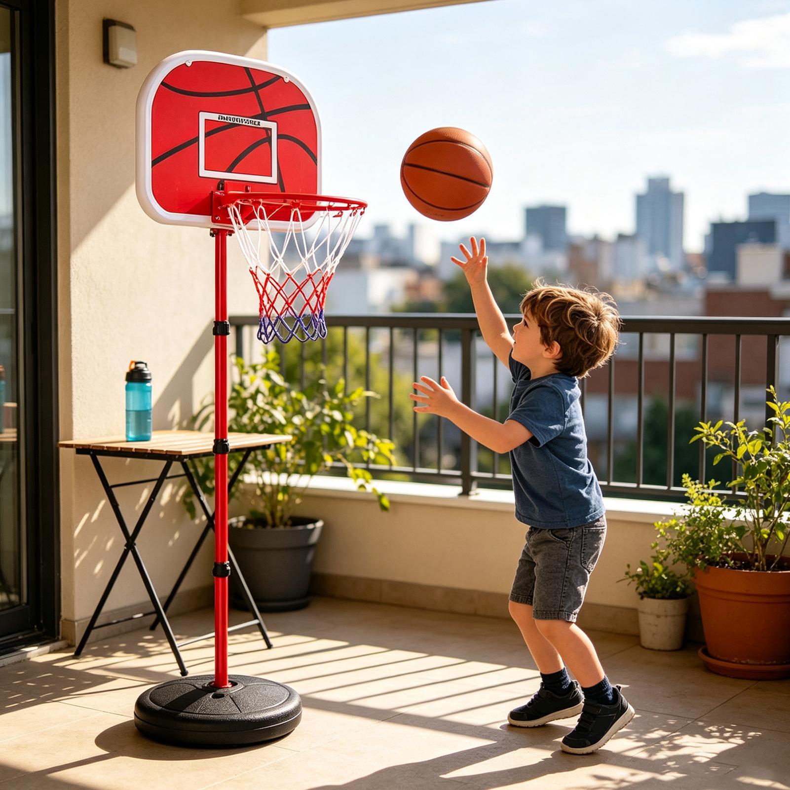 حامل كرة السلة للأطفال مع 3 كر - مراجعة Sports Equipment Basketball وسعره