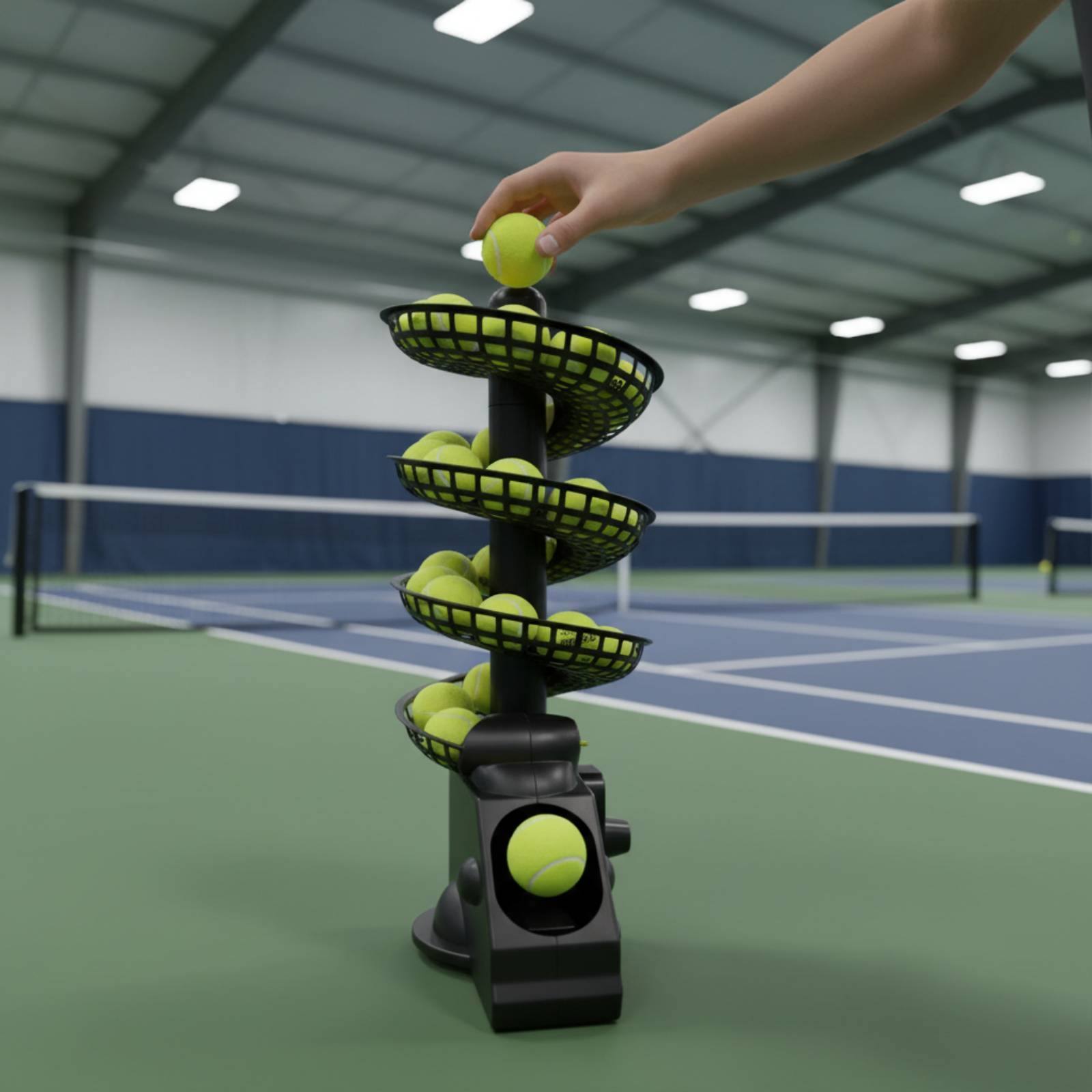 آلة كرة التنس المحمولة متعددة  - مراجعة Sports Equipment Training وسعره