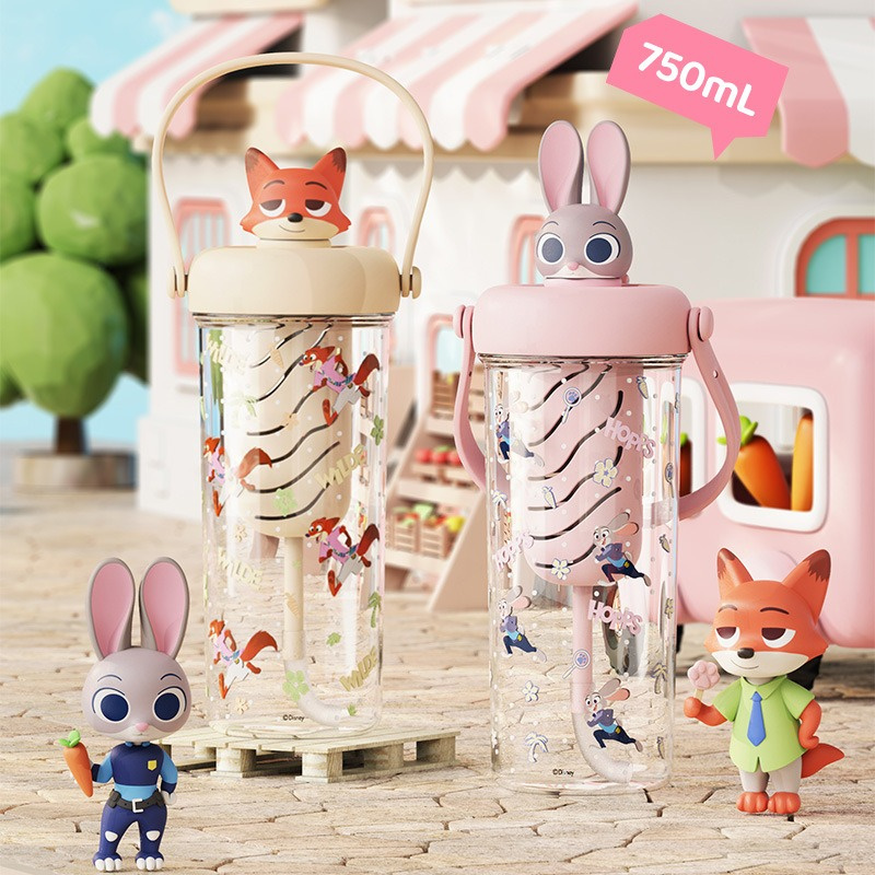 زجاجة مياه X&W Zootopia مع ماص - مراجعة Xin Sports Equipment وسعره