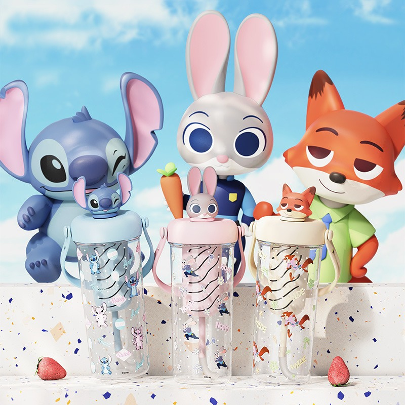 زجاجة مياه X&W Zootopia مع ماص - مراجعة Xin Sports Equipment وسعره